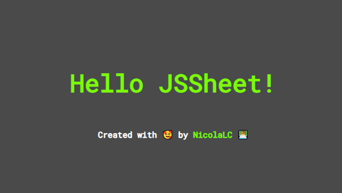js-sheet hello world tutorial